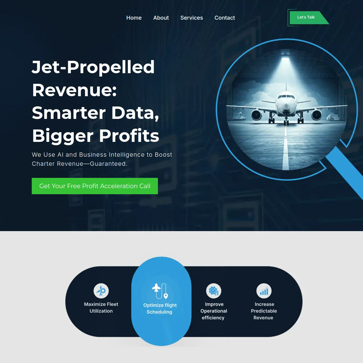 Charter IQ charter aviation data company website homepage