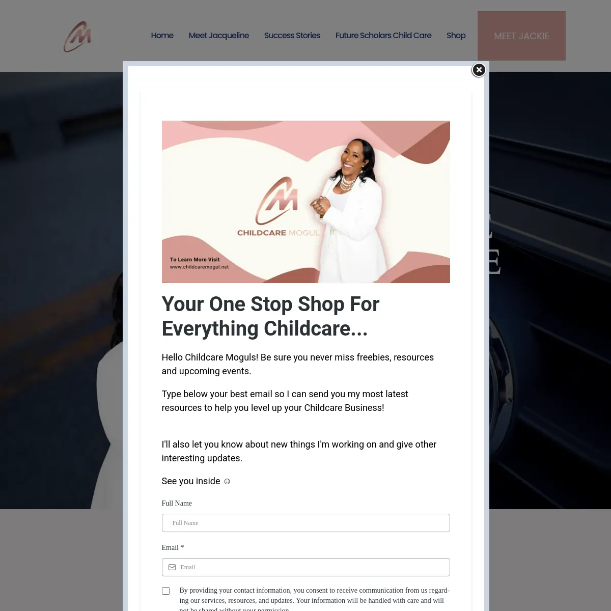 Childcare Mogul childcare business coaching website homepage